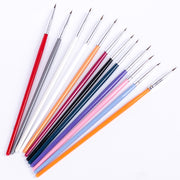 Liner colorato per nail art Pennello per pittura sottile Design Punteggiatura Penna Punte sottili acriliche Strumento per disegnare linee floreali