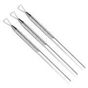 3 pezzi in acciaio inox per unghie, acciaio, spingere e rimuovere la colla per smalto, colla per fototerapia, coltello per scarico