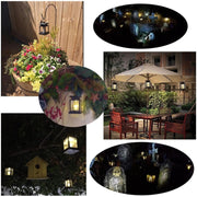 Lampada da giardino solare LED a lume di candela impermeabile