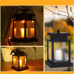 Lampada da giardino solare LED a lume di candela impermeabile