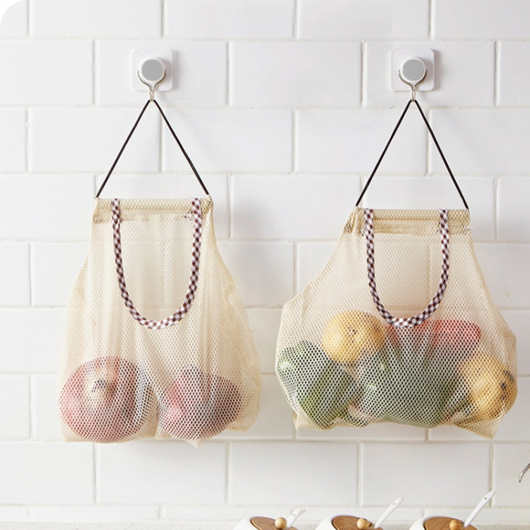 2 pezzi da cucina creativa per verdure, cipolle, patate, borsa da appendere, borsa in rete traspirante cava, borsa da cucina, aglio, zenzero, rete, Mesh Storage Bag
