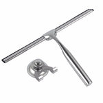 Tergivetro per vetri per finestre, doccia, specchio da bagno, tergicristallo in gomma con gancio di aspirazione per la rimozione del vapore acqueo, Glass Window Squeegee Cleaner
