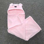 Simpatici animali dei cartoni animati per neonati, coperta per bambini, accappatoio con cappuccio, asciugamano da bagno per bambini