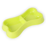 Ciotole per cani in plastica Alimentatore per cani color caramello a forma di osso Ciotole ecologiche a doppia testa