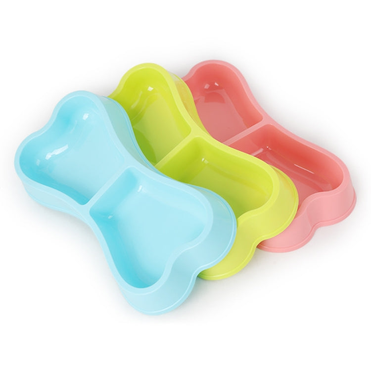Ciotole per cani in plastica Alimentatore per cani color caramello a forma di osso Ciotole ecologiche a doppia testa