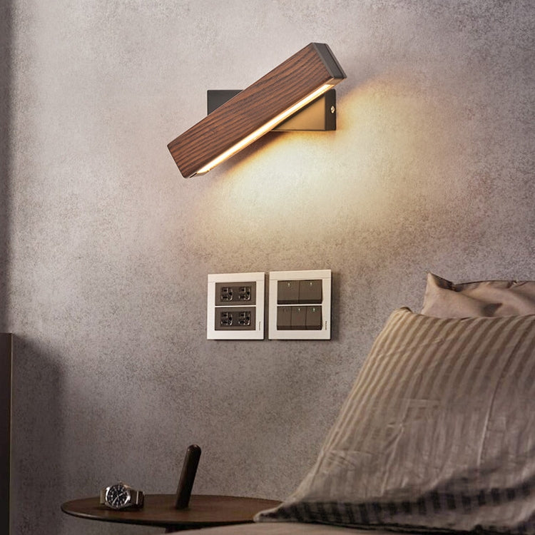 Semplice lampada da parete girevole per camera da letto sul comodino. Luce notturna calda, 21cm, 31cm