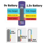 Tester batteria digitale per batterie C, D, N, 9V, AA, AAA