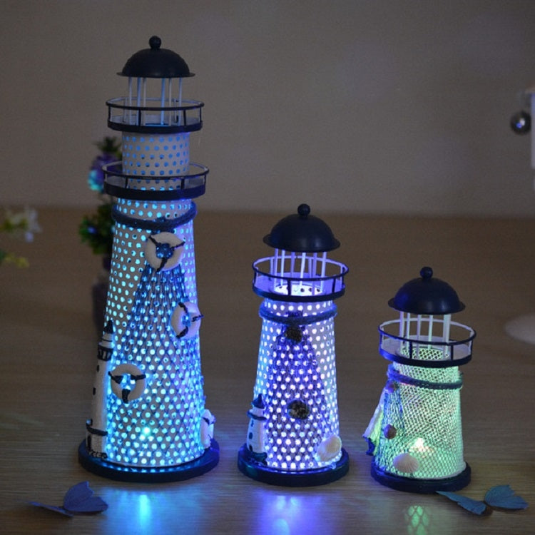 Luce notturna a LED con torre flash decorativa creativa in ferro battuto, Small 14cm, Medium 19cm, Large 30cm