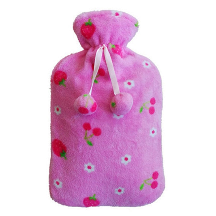 Copertura in maglia tinta unita per borsa dell'acqua calda (senza borsa dell'acqua calda) Borsa in velluto morbida per bottiglia di acqua calda riempita d'acqua