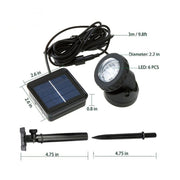 Faretto solare LED per esterni IP65 6 LED bianco