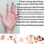 Dispositivo per dormire con digitopressione, trattamento con anello antirussamento, riflessologia plantare, antiapnea russante
