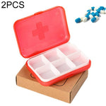 Organizer medico portatile per vitamine da 2 pezzi Mini 6 slot