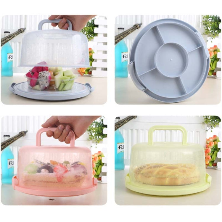 Scatola portaoggetti in plastica con manico rotondo e scatola per torte portatile