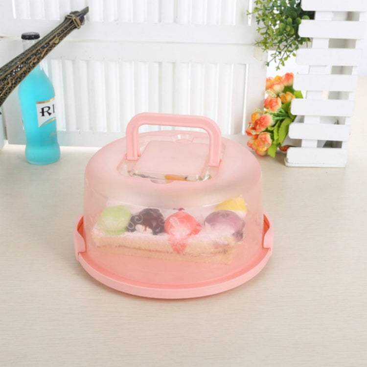 Scatola portaoggetti in plastica con manico rotondo e scatola per torte portatile