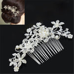 3 fermagli per capelli da sposa, fermagli per capelli con perle di cristallo romantiche, diadema con strass, fermagli per capelli con corona nuziale, pettine per capelli da sposa