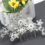 3 fermagli per capelli da sposa, fermagli per capelli con perle di cristallo romantiche, diadema con strass, fermagli per capelli con corona nuziale, pettine per capelli da sposa
