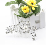 3 fermagli per capelli da sposa, fermagli per capelli con perle di cristallo romantiche, diadema con strass, fermagli per capelli con corona nuziale, pettine per capelli da sposa