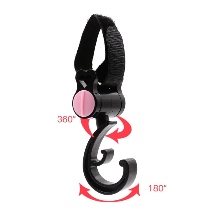 2 PZ/LOTTO Accessori per passeggino Gancio multifunzione per passeggino Gancio in plastica nera, Plastic Hook(Pink), Plastic Hook(Yellow)
