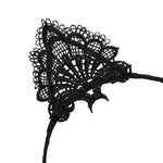 Catena per capelli con fascia per capelli con orecchio di gatto adorabile in pizzo da donna