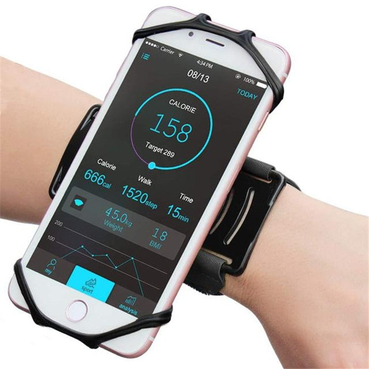 Braccio rotante con porta cellulare Borsa da braccio per attrezzatura sportiva Staffa creativa per cellulare per fitness da corsa all'aperto, Wrist, Arm