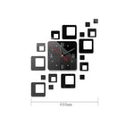 Adesivo per superficie a specchio per la casa Specchi decorativi per ufficio in casa Orologio stereo 3D Orologio a specchio acrilico Orologio combinato a blocchi
