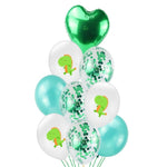 Set di dinosauri per decorazioni per l'atmosfera della festa con palloncini in lattice con paillettes per feste di compleanno, Dinosaur Green Sequins, Dinosaur Green Dots, Dinosaur Champagne Gold Glitter, Dinosaur Green Agate Balloons, Dinosaur White D...