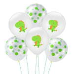 Set di dinosauri per decorazioni per l'atmosfera della festa con palloncini in lattice con paillettes per feste di compleanno, Dinosaur Green Sequins, Dinosaur Green Dots, Dinosaur Champagne Gold Glitter, Dinosaur Green Agate Balloons, Dinosaur White D...