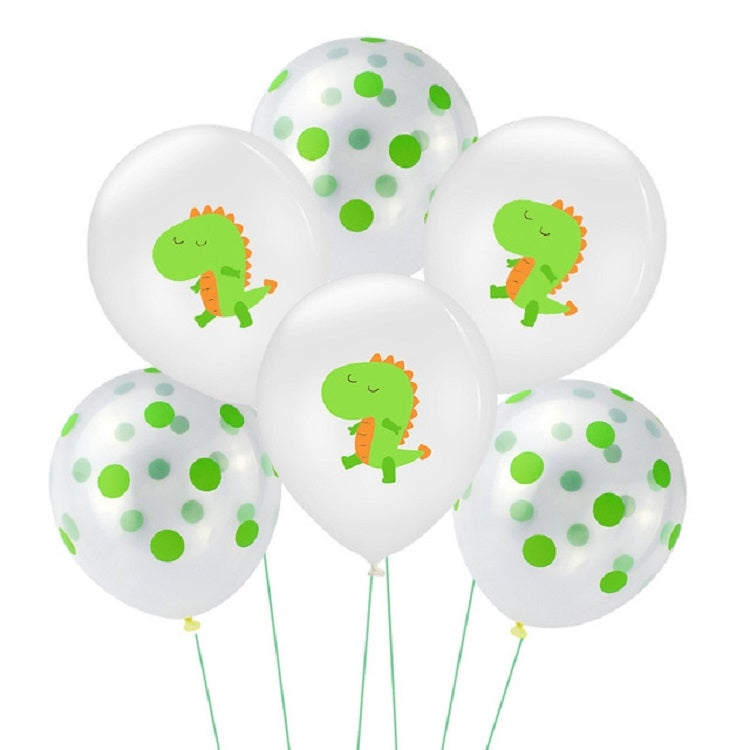 Set di dinosauri per decorazioni per l'atmosfera della festa con palloncini in lattice con paillettes per feste di compleanno, Dinosaur Green Sequins, Dinosaur Green Dots, Dinosaur Champagne Gold Glitter, Dinosaur Green Agate Balloons, Dinosaur White D...