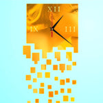 Orologio a specchio Orologio da parete con personalità Orologio da parete a mosaico con decorazione da parete tridimensionale