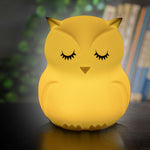Simpatico gufo cartone animato colorato lampada a LED creativo silicone luce notturna lampada giocattolo per bambini decorazione della camera da letto luce di ricarica USB