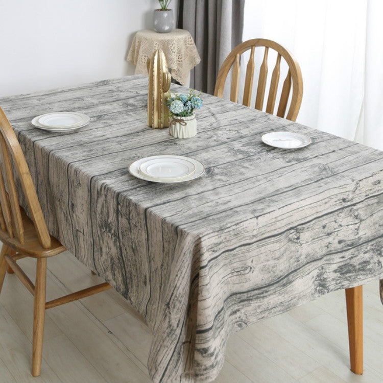 Tovaglia vintage popolare in lino, tovaglia rettangolare, tovaglia in legno, antipolvere, per ristorante, 50x70cm, 70x70cm, 90x90cm, 100x140cm, 140x140cm, 140x180cm, 140x200cm, 140x220cm