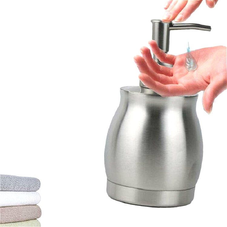 Bottiglia di lozione in acciaio inossidabile Dispenser di sapone per le mani Bottiglia di disinfettante per le mani, 390ml