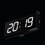 Orologio elettronico digitale a grande schermo a LED, telecomando, orologio da parete bifacciale, spina americana