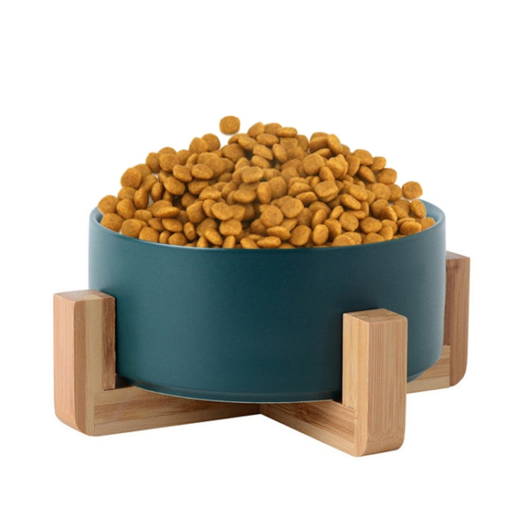 Ciotola per gatti Ciotola per cani Ciotola in ceramica per animali domestici, 13cm/400ml Single Bowl, 13cm/400ml Single Bowl With Wooden Stand, 13cm/400ml Double Bowl With Wooden Stand, 15.5cm/850ml Single Bowl, 15.5cm/850ml Single Bowl With Wooden Sta...