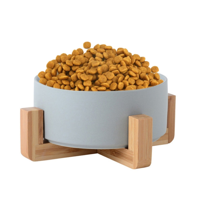 Ciotola per gatti Ciotola per cani Ciotola in ceramica per animali domestici, 13cm/400ml Single Bowl, 13cm/400ml Single Bowl With Wooden Stand, 13cm/400ml Double Bowl With Wooden Stand, 15.5cm/850ml Single Bowl, 15.5cm/850ml Single Bowl With Wooden Sta...