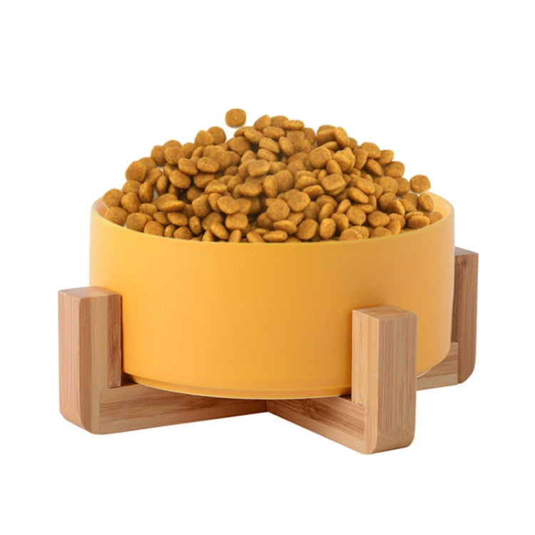 Ciotola per gatti Ciotola per cani Ciotola in ceramica per animali domestici, 13cm/400ml Single Bowl, 13cm/400ml Single Bowl With Wooden Stand, 13cm/400ml Double Bowl With Wooden Stand, 15.5cm/850ml Single Bowl, 15.5cm/850ml Single Bowl With Wooden Sta...