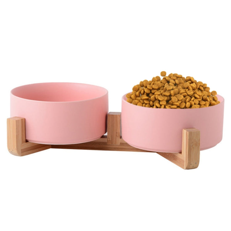 Ciotola per gatti Ciotola per cani Ciotola in ceramica per animali domestici, 13cm/400ml Single Bowl, 13cm/400ml Single Bowl With Wooden Stand, 13cm/400ml Double Bowl With Wooden Stand, 15.5cm/850ml Single Bowl, 15.5cm/850ml Single Bowl With Wooden Sta...