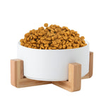 Ciotola per gatti Ciotola per cani Ciotola in ceramica per animali domestici, 13cm/400ml Single Bowl, 13cm/400ml Single Bowl With Wooden Stand, 13cm/400ml Double Bowl With Wooden Stand, 15.5cm/850ml Single Bowl, 15.5cm/850ml Single Bowl With Wooden Sta...