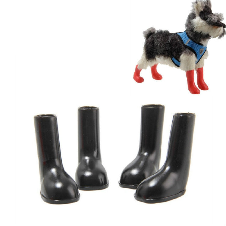 4 pezzi/set stivali da pioggia per animali domestici scarpe per cani antiscivolo impermeabili, S, M, L
