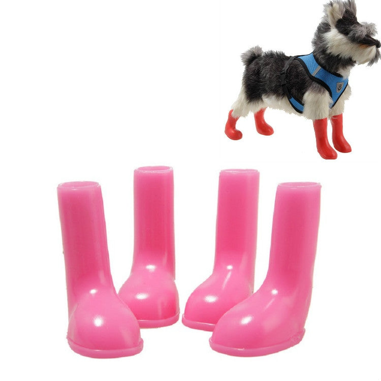 4 pezzi/set stivali da pioggia per animali domestici scarpe per cani antiscivolo impermeabili, S, M, L