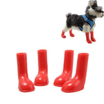 4 pezzi/set stivali da pioggia per animali domestici scarpe per cani antiscivolo impermeabili, S, M, L