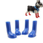 4 pezzi/set stivali da pioggia per animali domestici scarpe per cani antiscivolo impermeabili, S, M, L