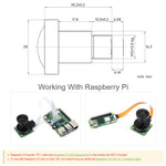 Obiettivo Raspberry Pi M12 12MP FOV 160° 3,2mm