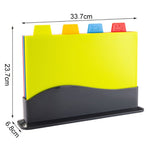 Tagliere classificato 4 in 1 Set di taglieri per frutta in plastica multifunzionale per uso domestico, 4 in 1 Square