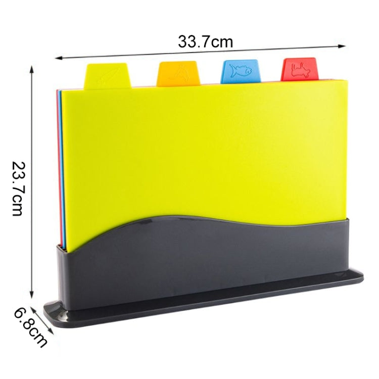 Tagliere classificato 4 in 1 Set di taglieri per frutta in plastica multifunzionale per uso domestico, 4 in 1 Square