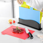 Tagliere classificato 4 in 1 Set di taglieri per frutta in plastica multifunzionale per uso domestico, 4 in 1 Square