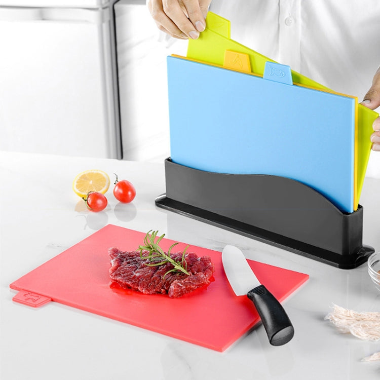 Tagliere classificato 4 in 1 Set di taglieri per frutta in plastica multifunzionale per uso domestico, 4 in 1 Square