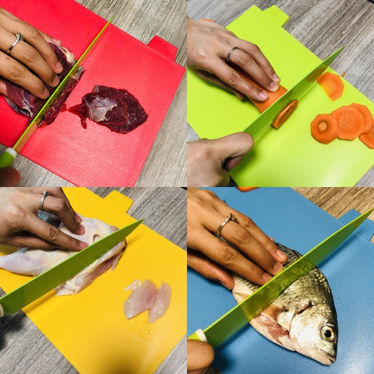 Tagliere classificato 4 in 1 Set di taglieri per frutta in plastica multifunzionale per uso domestico, 4 in 1 Square