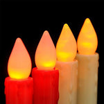 Candela elettronica in plastica a lume di candela lunga artificiale da 2 pezzi