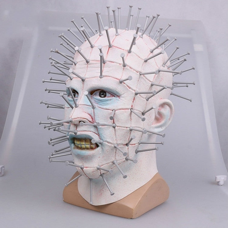 Cappello di Halloween Hellraiser Spaventoso Pinhead Maschere Smorfia Mostro Cosplay per adulti, Scary Pinhead Mask